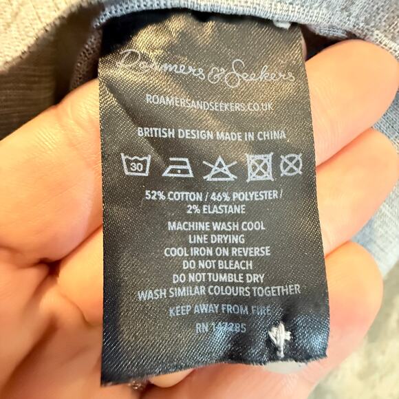 Roamers & Seekers Gray Popover Shirt Short Sleeve Men's M Medium - Picture 5 of 8